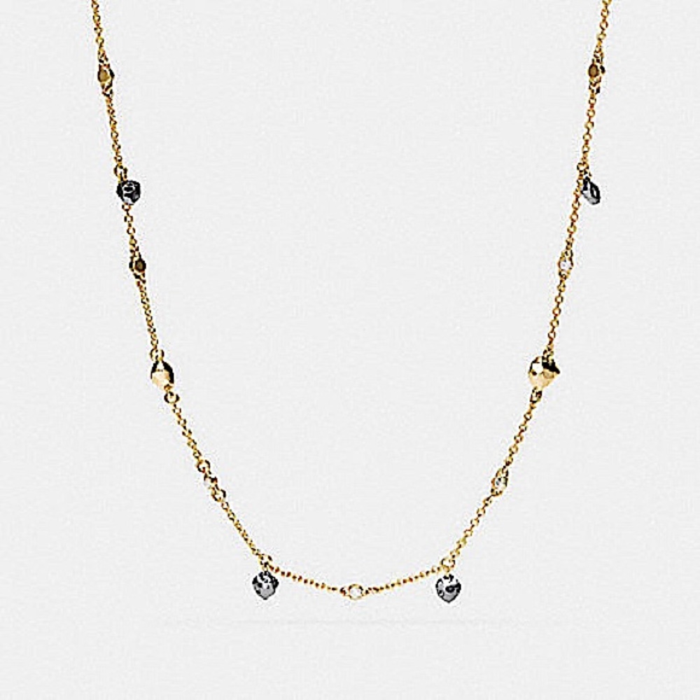 COACH LONG FACETED HEART NECKLACE STYLE NO. 54954